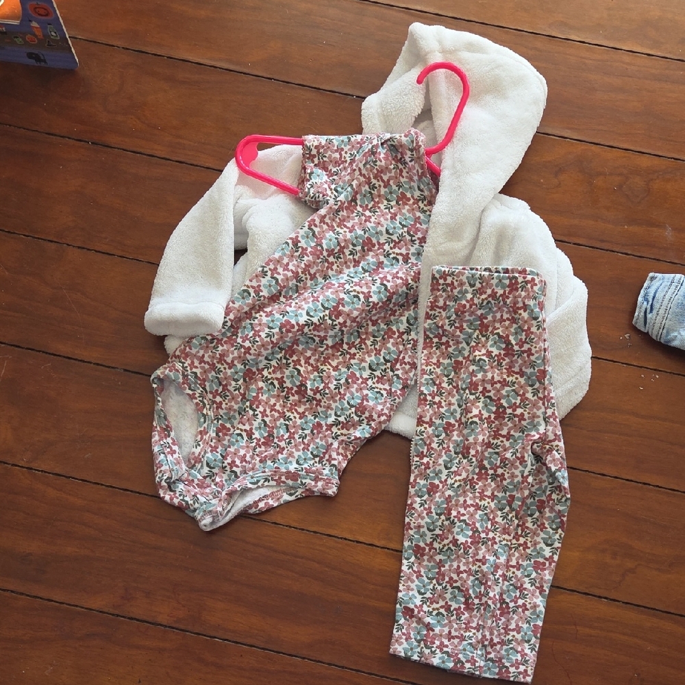 Floral Print Bodysuit and Leggings Set